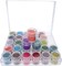 The Beadsmith Personality Case - Clear Storage Organizer Box, 6.4 x 5.4 x 1.25 inches - Includes 30 Small Containers with lids – 1 x 1.1 inches, Bead Holder